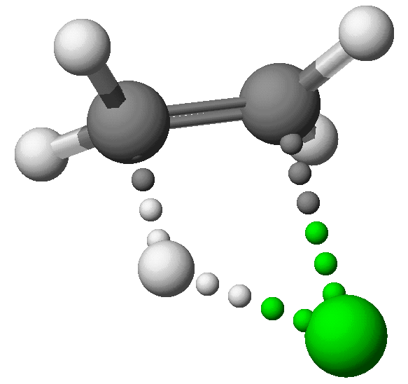 Locating transition states C2H4 HCl