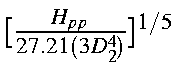 $[frac{H_{pp}}{27.21(3D^4_2)}]^{1/5}$